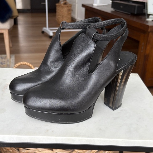 And Other Stories Shoes - Elegant Black Leather Women's Chunky Heels